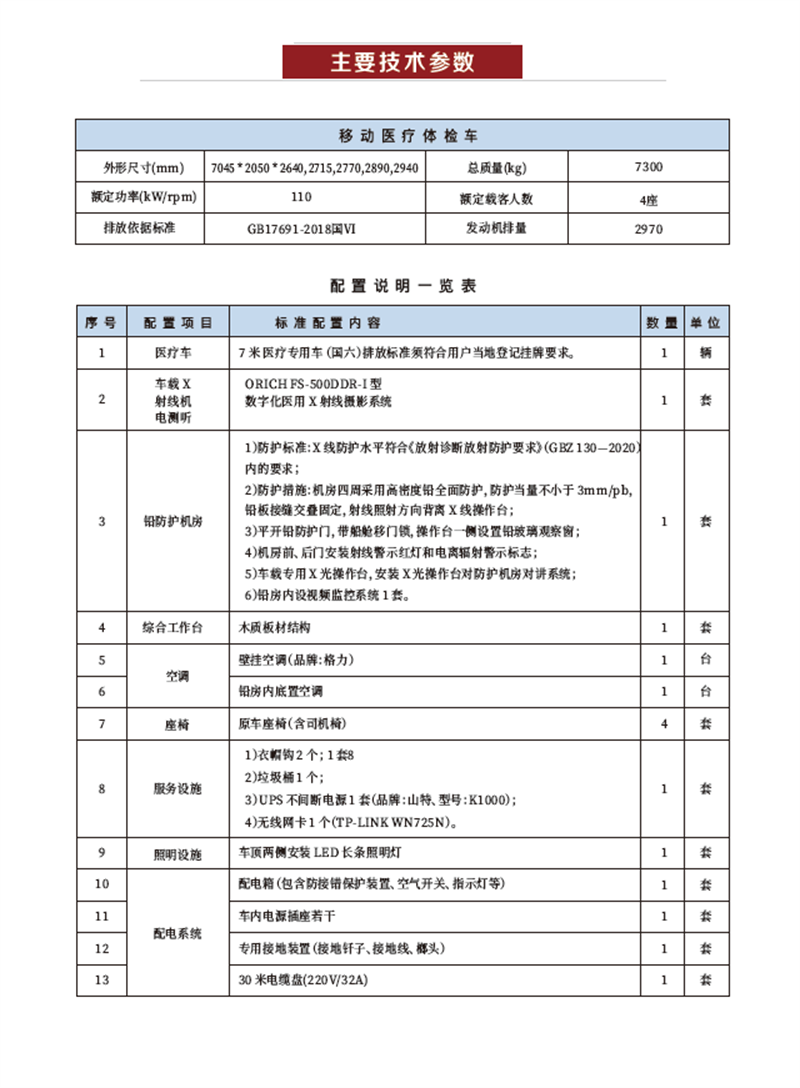 移動醫療體檢車（7米）